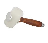 Eleage Marteau à Découper le Cuir en Forme de T, Maillet Durable et Confortable pour L'artisanat du Cuir, Bricolage, Manche en Bois, Outil en Nylon 19cm