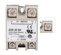 Eleage Module Durable à Faible Bruit de Relais à Semi-conducteurs monophasé pour les Applications de Contrôle de Puissance 45 X 62 X 23,5 Mm (SSR-40DA)