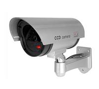 ELEAR™ argent Fausse sécurité fictive Caméra CCTV imperméable à l'eau IR LED Surveillance intérieure extérieure