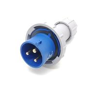 Elecbee CEE prise de courant prise industrielle IP67 bleu 32A, 3 pôles, 230v, 50 / 60Hz 6h 2P - e étanche iec60309 bleu