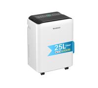 ELECCI Déshumidificateurs 25 L/j, Réservoir d’eau 4,8 L, 3 vitesses, R290, Minuterie 24 h, Évacuation continue avec tuyau d’évacuation, Idéaux pour pièces 50 m².