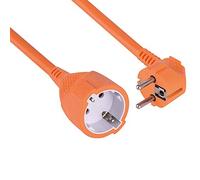 Electraline 01634 Jardin avec Contact de Protection 40 m-Câble en plastique-IP20-Rallonge avec sécurité Enfant-Rallonge Schuko, Orange