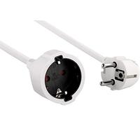 Electraline 01639 Câble de raccordement en plastique blanc IP20 5 m avec sécurité enfant et rallonge Schuko Blanc