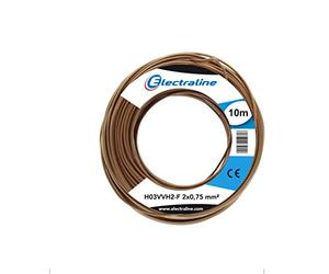 Electraline 10941 Couronne de Cable H03 VVH2-F 2X0,75 10M Or