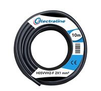 Electraline 10981 Couronne de Cable H03 VVH2-F 2X1 10M Noir