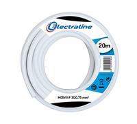 Electraline 11665 Couronne de Cable H05 VV-F 3G0,75 20M Blanc