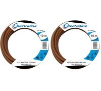 Electraline 13221 Câble unipolaire FS17, Section 1 x 4 mm², Marron, 10 m (Lot de 2)
