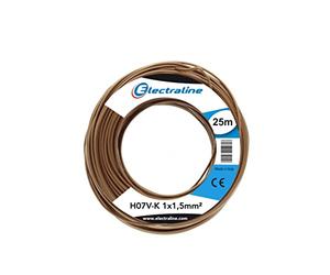 Electraline 15082 Couronne de Cable N07 V-K 1X1,5 25ME Marron