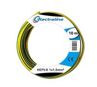Electraline 15101 Couronne de Cable H07 V-K 1X1,5 10M Jaune/Vert