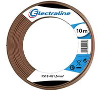 Electraline 16015 Câble écheveau FS18 4G1,5 10 m Marron