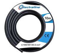 Electraline 20218275C Couronne de Câble U-1000 R2V 3G1, 5 10M, Noir