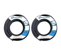 Electraline 20218288D Couronne U-1000 R2V 3x2,5mm², 25 mètres & 20218278D Couronne de Câble U-1000 R2V 3G1,5 25M, Noir