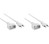 Electraline 20647012J Rallonge Prolongateur électrique 3 MT Prise/fiche européen 6A - Section 2x0,75 mm² (Lot de 2)