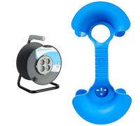 Electraline 2085912UI Enrouleur Bricolage VIDE (capacité 50m), Noir & 94017 Enrouleurs de Câble, Support Portable pour Extension de Bobine et Câbles Bleus