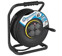Electraline 20868129D Rallonge Prolongateur électrique IP44 Profesionnelle 40 m avec enrouleur Noir - Section 3G2,5 mm²