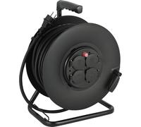 Electraline 20868130D Rallonge Prolongateur électrique IP44 Profesionnelle avec Enrouleur 40M, câble en Caoutchouc H07RN-F 3G2.5 mm², 4 Prises 16A