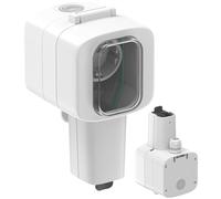 Electraline 300194 Prise étanche Oblò murale extérieure Schuko renforcée pour EV, prise de recharge pour véhicules électriques, multiprise outdoor IP56, Blanc