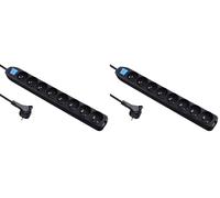 Electraline 32055 Bloc Multiprise 8 Prises avec Interrupteur - câble 1,5 m (Lot de 2)