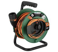 Enrouleur de rallonge de jardin 25 m avec système de verrouillage de la prise, 3 500 W max. ELECTRALOCK 49237