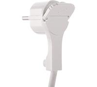 Electraline 523068 Fiche Male 2P+T 16A Extra Plate Blanche, Blanc