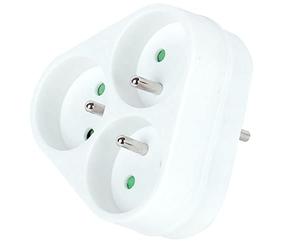 Electraline 531186 Adapteur Fiche Multiprise Triplite | 3 Prise 16A