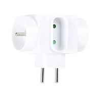 Electraline 531187 Adapteur Fiche Multiprise Triplite | 3 Prise (2x16A, 1x6A)