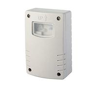 Electraline 58064, Interrupteur crépusculaire avec programmation, Nuit, Minuterie, pour usage externe IP44, Blanc