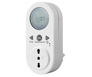 Electraline 58106 Minuterie programmateur numérique avec intervalle Programmation, Blanc