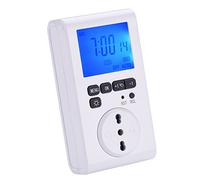 Electraline 58107 Programmateur digital professionnel, écran LCD avec éclairage, fiche/prise italiennes