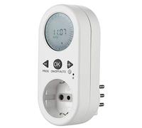 Electraline 58116 Programmateur numérique Quotidien avec Programmation d'intervalle, Prise Schuko + 10 A, Blanc
