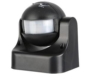 Electraline 58411 58412, Capteur de présence de Mouvement, commutateur crépusculaire et minuterie IP44, Noir