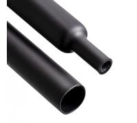 Electraline 59236 Gaine thermorétractable noire, diamètre 4,8/2,4 mm et longueur 2 m, pour isoler, protéger et renforcer les câbles et connecteurs, résistante aux températures extrêmes (-55° à 125°C)