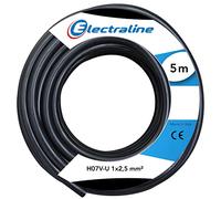 Electraline 60101023D Couronne de Câble H07 V-U 1X2, 5 5M, Noir