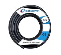 Electraline 60107073D Couronne de Câble H05 Vv-F 3G1, 5 5M, Noir