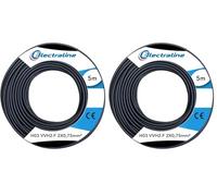 Electraline 60113023D Couronne de Câble H03 Vvh2-F 2X0, 75 5M, Noir (Lot de 2)