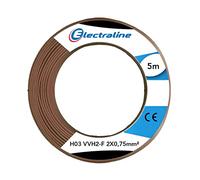 Electraline 60113023H Couronne de Câble H03 Vvh2-F 2X0, 75 5M, Marron