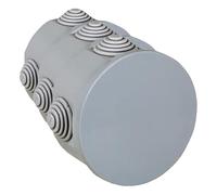 Electraline 60551, Boite dérivation ronde avec Embouts A Gradins, Diamètre 80 mm, IP44, Gris (Lot de 3)