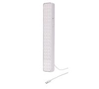 Electraline 65065 Lampe de secours extra-plate, 300 lm, autonomie de 4 à 8 h, 60 LED SMD, 2000 mAh, Blanche