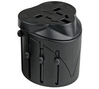 Electraline 70014 Adaptateur de Voyage-Adapté pour les prises africaines européennes américaines australiennes pour les vacances dans le monde entier, couvre plus de 150 pays, noir