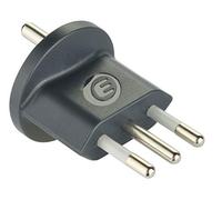Electraline Adaptateur de prise 70035 – Allemande/Schuko/Européenne vers Italienne 10 A Noir, Lot de 1