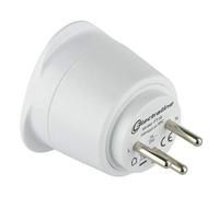 Electraline 70038 70037 Adaptateur de Voyage France 2 Europe vers 3 Broches Israel, Blanc