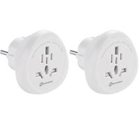 Electraline 70039 Adaptateur de Voyage du Monde (Prise Type B, G, I, L, J, N) vers l'europe (Prise Type E et F) (Lot de 2)