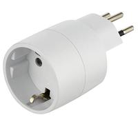 Electraline 70040 Adaptateur de Voyage (Schuko) 2 Europe vers Les 3 Broches Suisse Blanc, Switzerland
