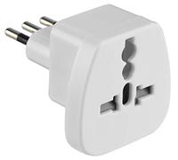 Electraline 70042 Adaptateur de voyage universel vers l'Italie, blanc