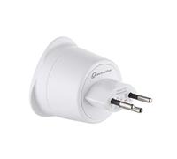 Electraline 70052 Adaptateur de Voyage France/Europe, Blanc