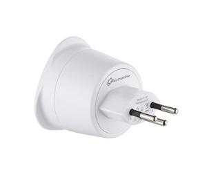 Electraline 70052 Adaptateur de Voyage France/Europe, Blanc