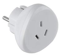 Electraline 70060 Adaptateur de voyage Australie/Chine vers France/Europe, blanc