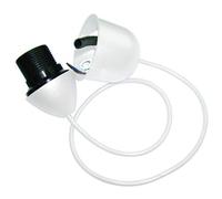 Electraline Porte-lampe suspendu 70712 E27 Plastique 60 cm 60 W Blanc