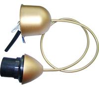 Electraline 70715 Monture Plastique +Douille E27 Long 0.6M Or
