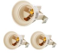 Electraline 71144 Douille E27 + Support En Equerre + 2 Trous M4 (Lot de 3)